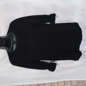 Black sweater with white accents